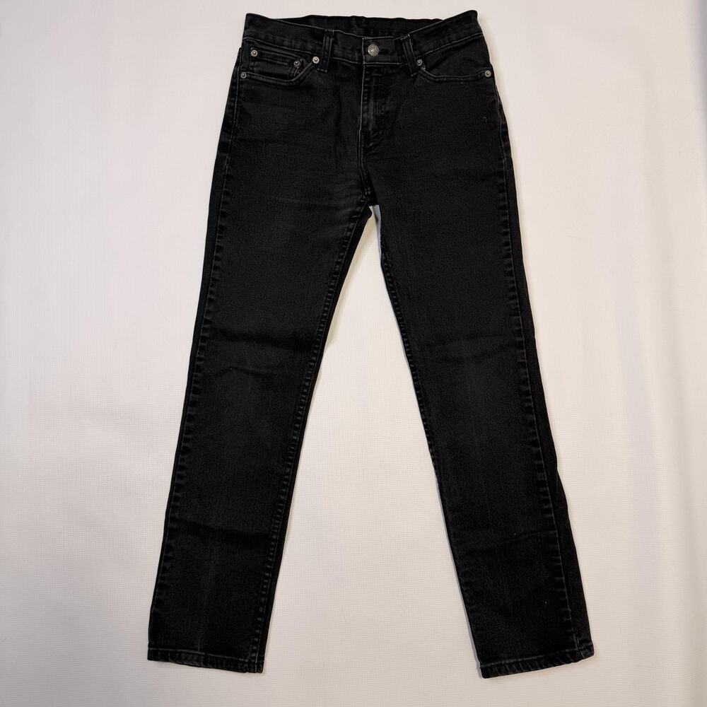 Levi's 511 Jeans Mens 29x30 Black Slim Tapered Dark Wash Denim Stretch Casual
